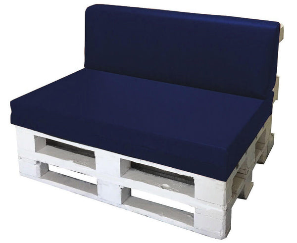 Cuscini per Pallet 120x80cm Seduta e Schienale in Poliestere Avalli Blu prezzo