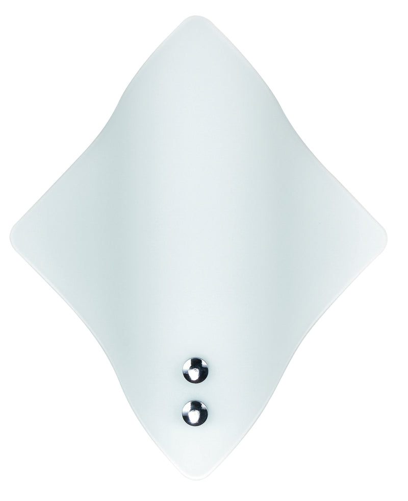 Applique Rombo Vetro Bianco Semplice Lampada Moderna E27 Ambiente 64/01712-1