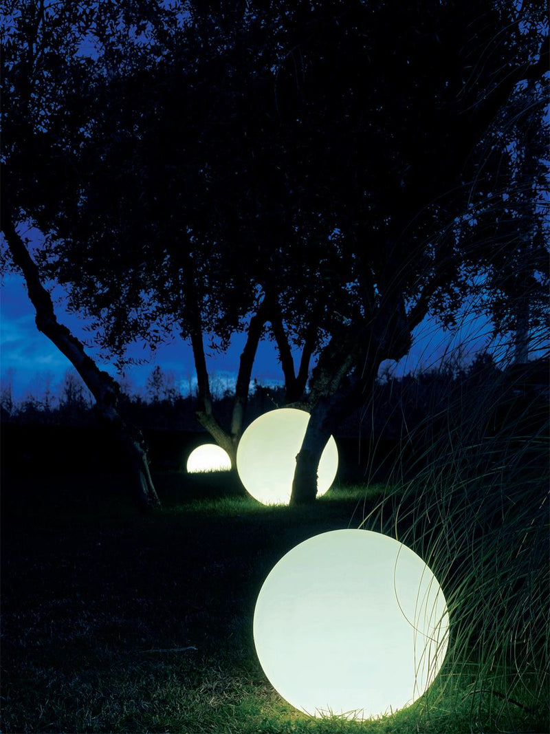 Sfera Luminosa da Giardino Ø78 cm in Resina 100W con Picchetto Sovil Bianco-4