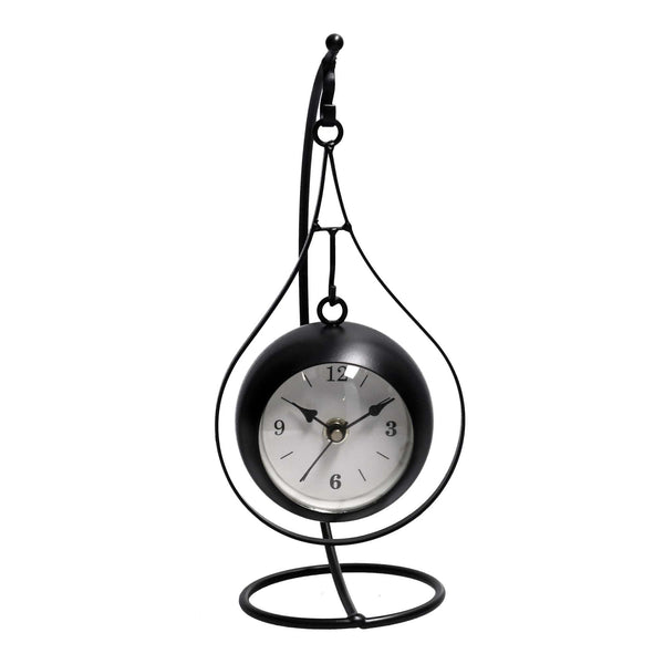 Orologio da Tavolo Pendolo 11x14xh25 cm in Metallo Nero prezzo