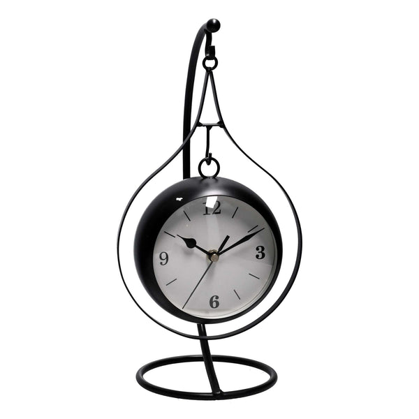 Orologio da Tavolo Pendolo 16x13,5xh33 cm in Metallo Nero prezzo