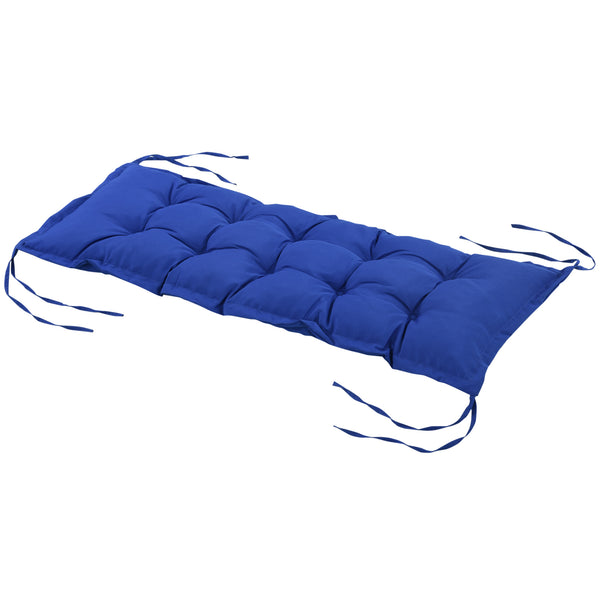 Cuscino per Panchina da Giardino 100x40 cm in Poliestere Blu sconto