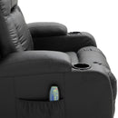 Poltrona Relax Massaggiante Reclinabile Riscaldante 8 Motori  Nero-10