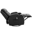Poltrona Relax Massaggiante Reclinabile Riscaldante 8 Motori  Nero-5