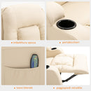 Poltrona Relax Massaggiante in Similpelle in Similpelle Beige-8
