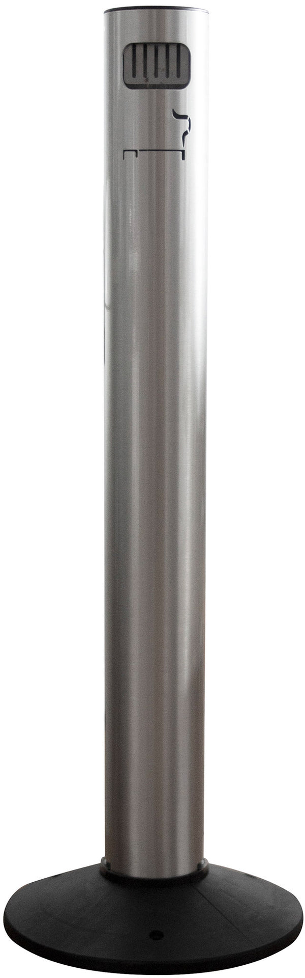 online Posacenere a Colonna Ø11,7xh105 cm in Alluminio con Contenitore Interno Argento