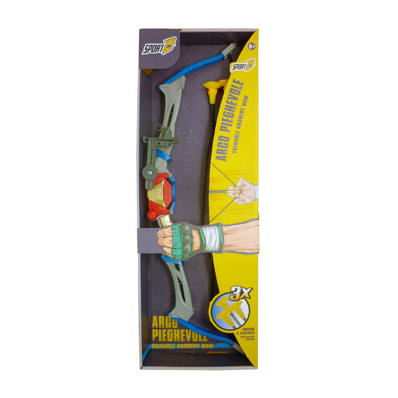 Arco Pieghevole per Bambini 63 cm con Clip Aggancio alla Cinta e 3 Frecce a Ventosa-2