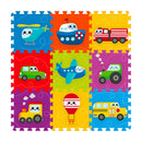 Tappeto Puzzle 9pz per Bambini Componibile Veicoli Multicolore-2