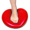 Cuscino Propiocettivo Gonfiabile per Palestra Yoga Pilates Ø33x10 cm con Pompa Rosso-2