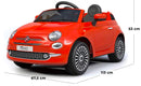 Macchina Elettrica per Bambini 12V Fiat 500 Rossa-4
