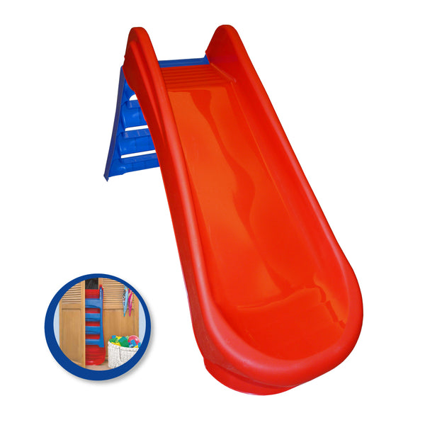 prezzo Scivolo per Bambini 130x47x72 cm Pieghevole in Plastica Rosso e Blu