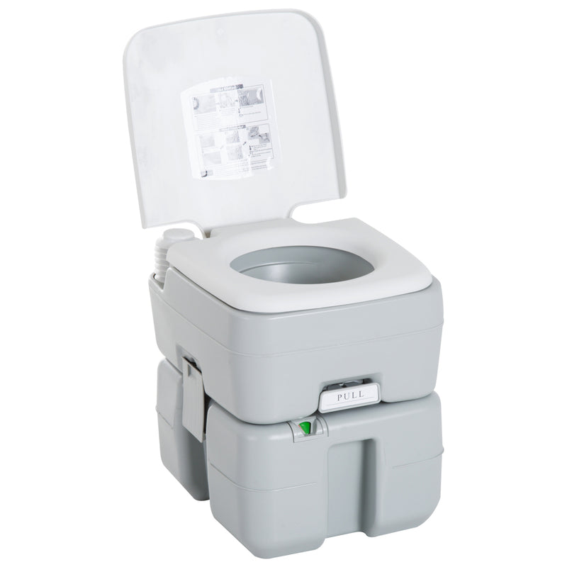 Toilette Wc Chimico Portatile 20L per Disabili e Anziani Camper Campeggio 41.5x36.5x42 cm -3