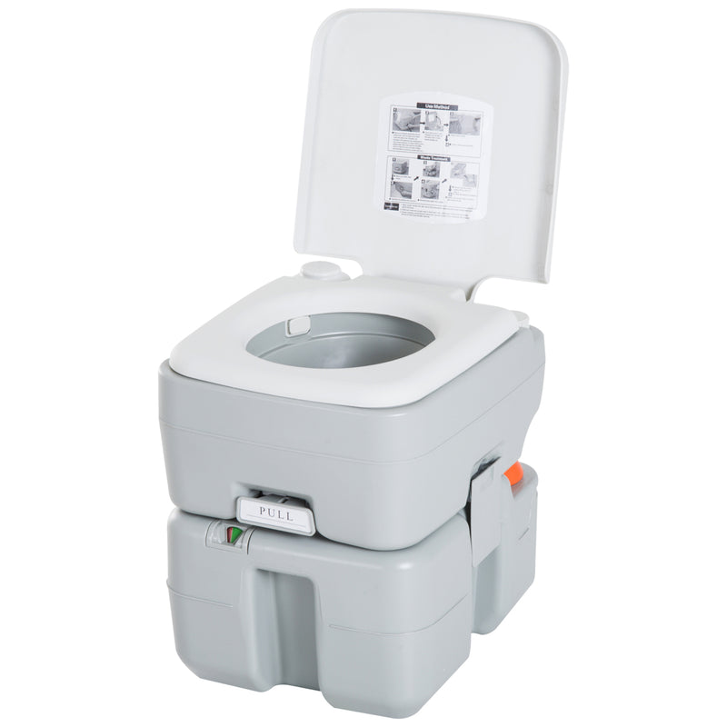 Toilette Wc Chimico Portatile 20L per Disabili e Anziani Camper Campeggio 41.5x36.5x42 cm -5
