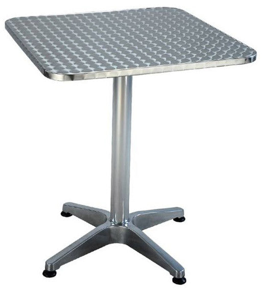 Tavolino Quarato da Giardino 70x70 cm in Alluminio Profy Silver-1