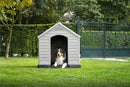 Cuccia da Esterno per Cani 99x95x99 cm in Plastica Keter Dog House Sabbia/Marrone-4