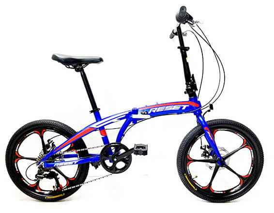 acquista Bicicletta Pieghevole 20" in Alluminio Ruote in Lega Blu Cobalto