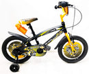Bicicletta per Bambino 12" 2 Freni con Borraccia e Scudetto Frontale Nera-1