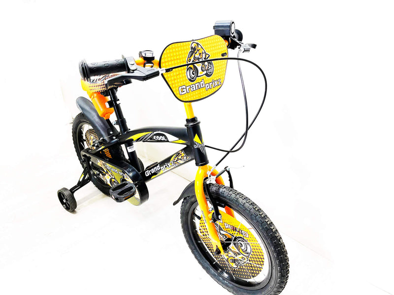 Bicicletta per Bambino 14" 2 Freni con Borraccia e Scudetto Frontale Nera-4