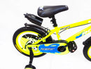 Bicicletta per Bambino 14" 2 Freni con Borraccia e Scudetto Frontale Gialla e Blu-2