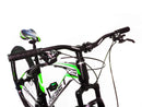 Bicicletta Mountain Bike MTB Ragazzo 29" 21V in Acciaio Nero e Verde Fluo-2