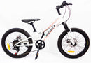 Bicicletta Mountain Bike MTB Ragazza 20" 7V in Acciaio Bianco Perla-1