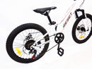 Bicicletta Mountain Bike MTB Ragazza 20" 7V in Acciaio Bianco Perla-2