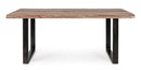 Tavolo da Pranzo 180x90x77 cm in Acciaio e Legno-3