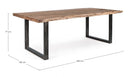 Tavolo da Pranzo 220x100x77 cm in Acciaio e Legno-2