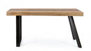 Tavolo da Pranzo 160x90x77 cm in Acciaio e Legno-3