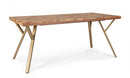 Tavolo da Pranzo 180x90x76 cm in Acciaio e Legno-1