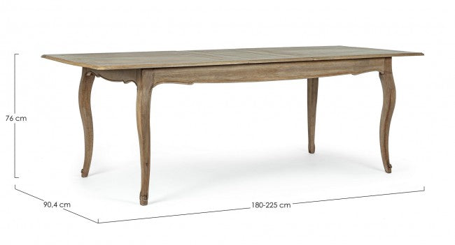 Tavolo Allungabile da Pranzo 180/225x90,4x76 cm in Legno-3