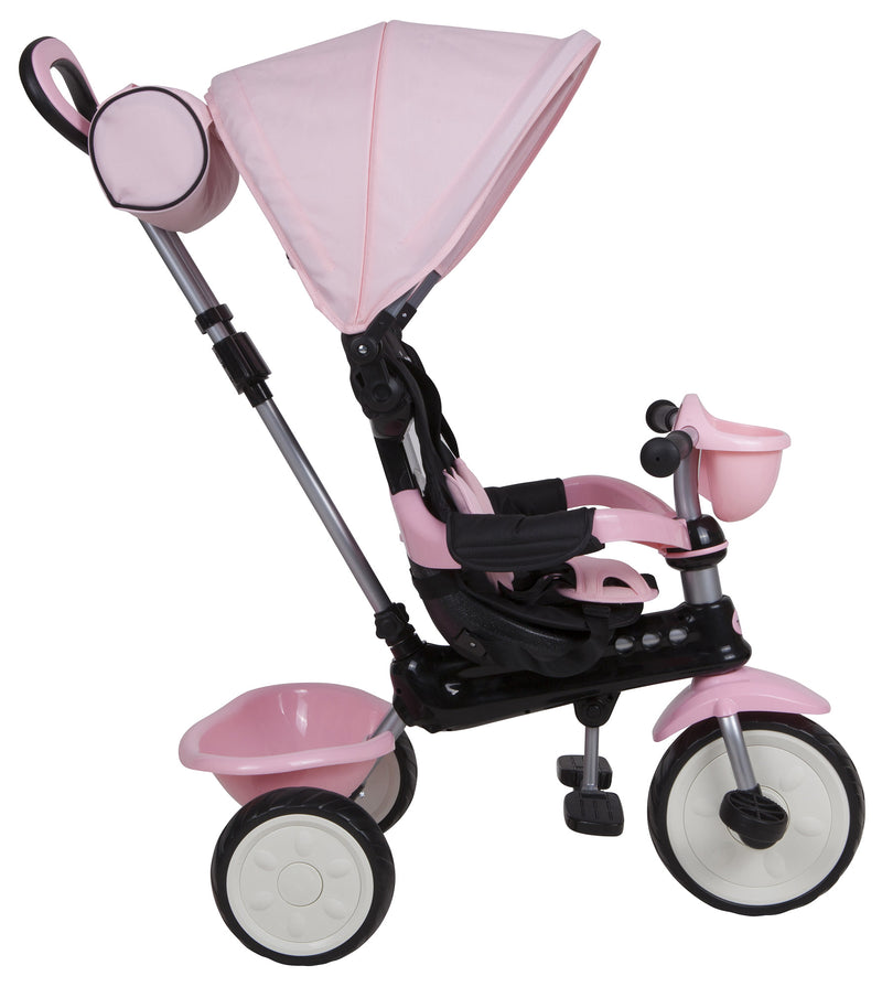Passeggino Triciclo per Bambini Passeggino Comfort 4 in 1 Happy Kids Rosa-5