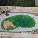 Laghetto Artificiale Verde da Giardino per Tartarughe 108x77x28 cm 80 Litri