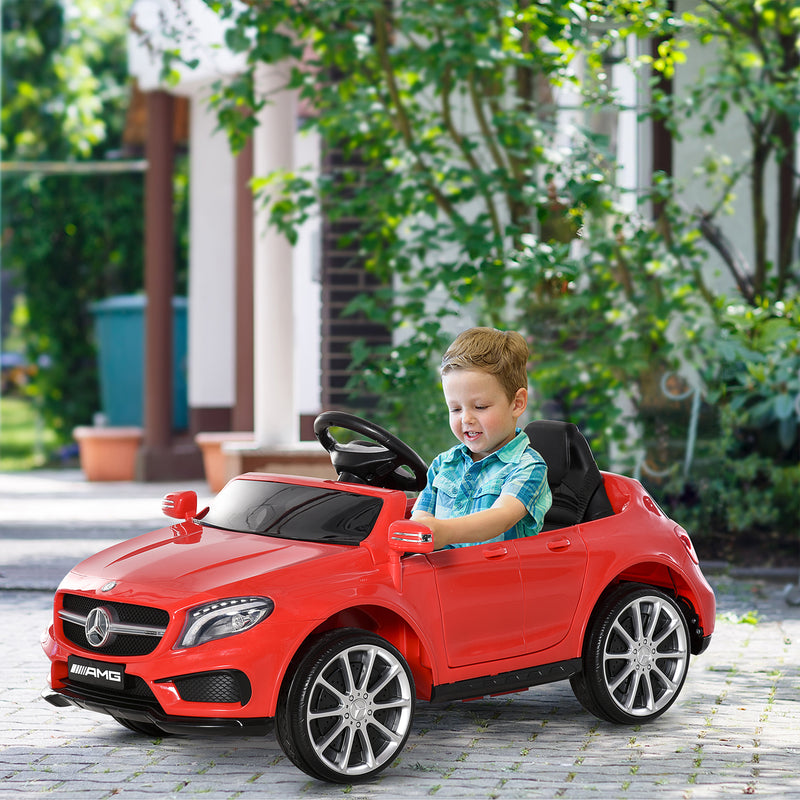 Macchina Elettrica per Bambini 6V con Licenza Mercedes GLA AMG Rossa-2