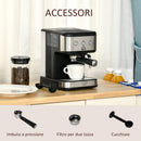 Macchina da Caffè e Cappuccino 850W 15 Bar 35.5x21x29 cm Nero e Argento-7