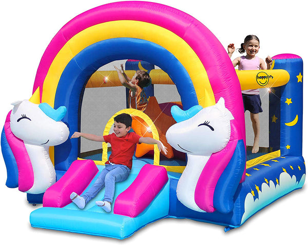 prezzo Castello Giostra Gonfiabile Interattivo Fantasy Unicorn con Pompa Happy Hop