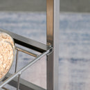 Carrello da Cucina con Cesti Estraibili in Acciaio e Ruote 36.5x36.5x89 cm -9