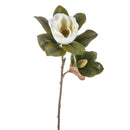 Magnolia con 2 Fiori Artificiali Altezza 83 cm Bianco-1