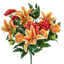 Bouquet Artificiale Lilium/achillea 50 cm Giallo-1