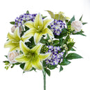 Bouquet Artificiale Lilium/achillea 50 cm Beige-1