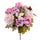 Set 2 Bouquet Artificiale Composta da Rose e Dalie Altezza 34 cm Viola