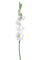 Set 4 Fiori Artificiali di Gladiolo Altezza 85 cm Bianco