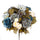 Set 2 Bouquet Artificiale Composta da Rose e Ortensie Altezza 34 cm Blu