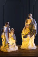 Statuina Natalizia Natività con Led 19,6 cm in Porcellana-4