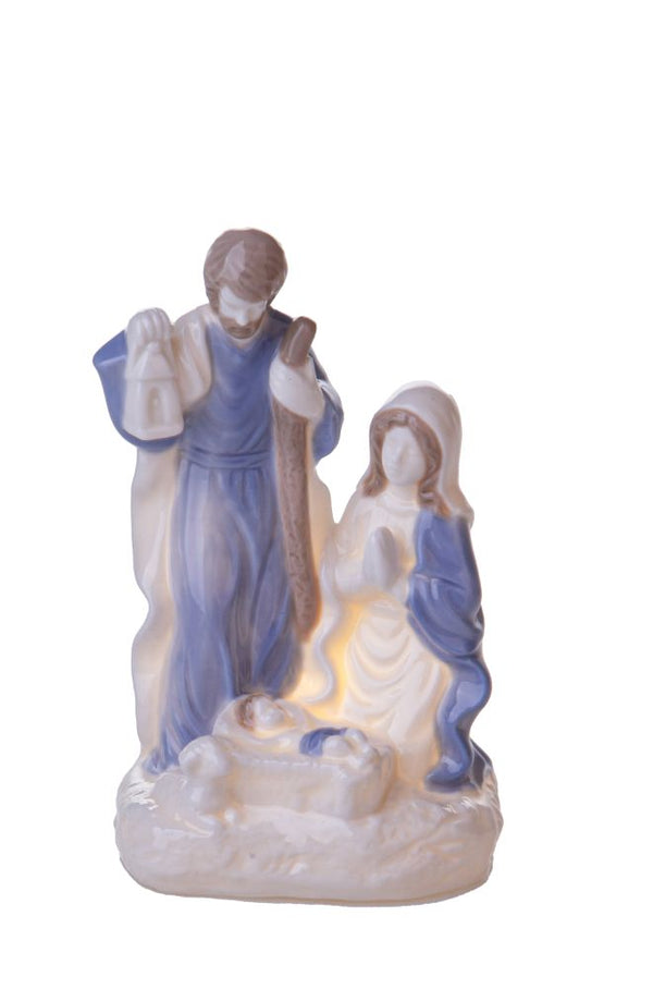 acquista Statuina Natalizia Natività con Led 16,5 cm in Porcellana