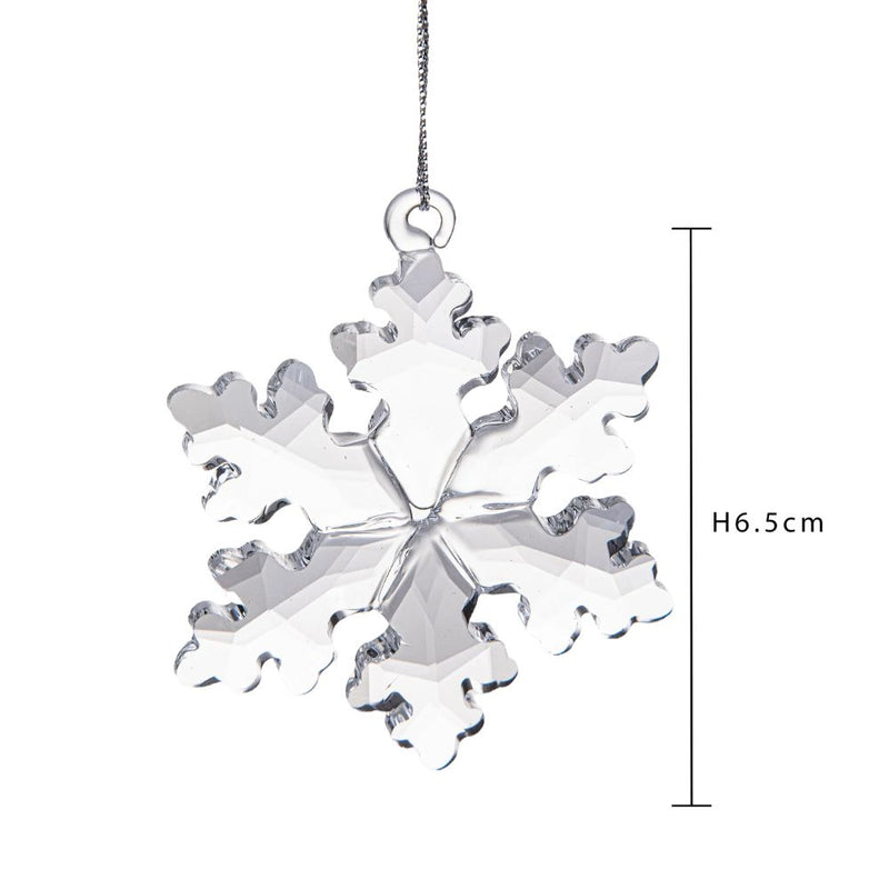 Set 4 Cristalli Fiocchi di Neve Decorativi 6,5 cm in Vetro – acquista su  Giordano Shop