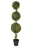 Bossolo Artificiale 3 Sfere con Vaso Altezza 150 cm Verde-1