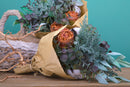 Bouquet Artificiale Romantico con Rose Altezza 30 cm Arancio-3