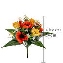 2 Bouquet Artificiali di Anemoni Altezza 34 cm Arancio-2