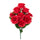 Set 3 Bouquet Artificiale con 9 Rose Altezza 43,5 cm Rosso